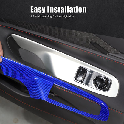 Blue Real Carbon Fiber Full Interior Set Decor Trim Kit for Corvette C8 20-25 - Variants 11-15 68