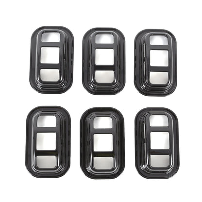 Glossy Piano Black Front Bumper Exterior Trim Cover Set For Hummer H2 2003-2009 - Styles 1-5 25