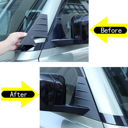 Matte Real Carbon Fiber Window Triangle A-Pillar Cover For LR Defender 2020-24 6