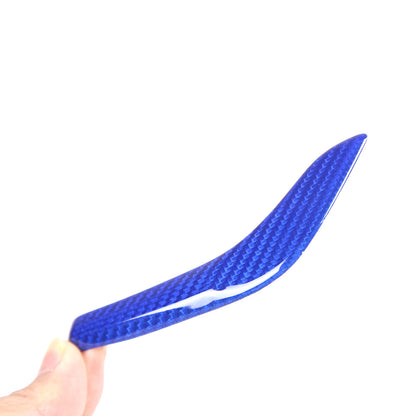 Blue Real Carbon Fiber Gear Shift Knob Side Trim Cover For Maserati Ghibli 19-23 3