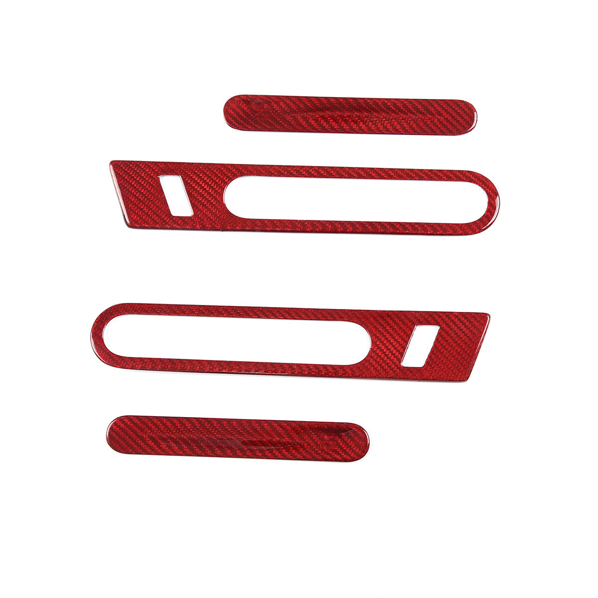Red Carbon Fiber Exterior Car Door Handle Cover Trim For Nissan GTR R35 2008-16 3