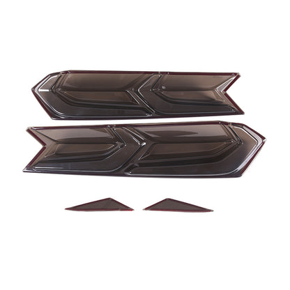 Smoked Tail light Rear Light Blackout LensCover Trim For Corvette C8 2020-26 11