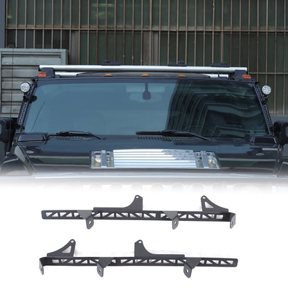 Carbon Steel A-Pillar LED Light Bar Mount Bracket For Hummer H2 2003-2009 5
