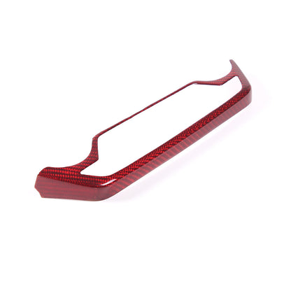 For Corvette C7 2014-19 Volume Mode Button Decoration Frame Red Dry Carbon Fiber 3
