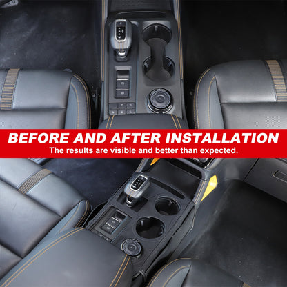 Suede Cloth Center Console Gear Shift Trim Cover For Ford Ranger T9 2023+ 4