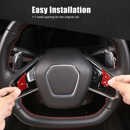 Red Real Carbon Fiber Interior Full Decor Cover Trim Kit for Corvette C8 2020-25 - Variants 26-30 7