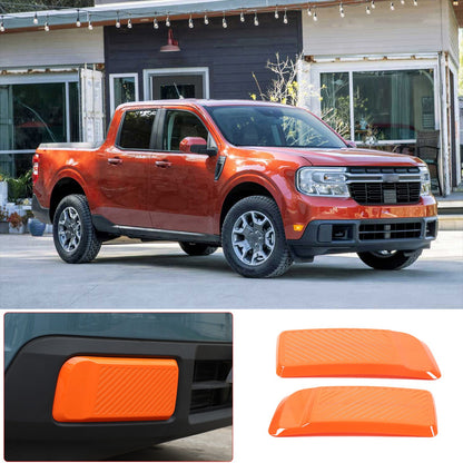 Orange ABS Front Bumper Side Trim Cover For Ford Maverick 2022-2024 US 19
