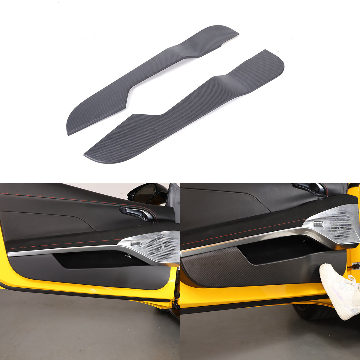Matte Real Carbon fiber Interior Door Anti-Kick Trim Cover For Lotus EMIRA 22-25 22