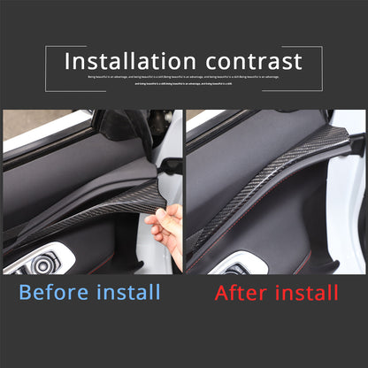Real Carbon Fiber Center Side Window Dashboard Trim Kit For Corvette C8 20-26 17