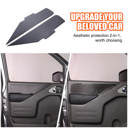 Carbon Fiber Door Armrest Side Panel Trim Sticker For Nissan Frontier 2005-2021 19