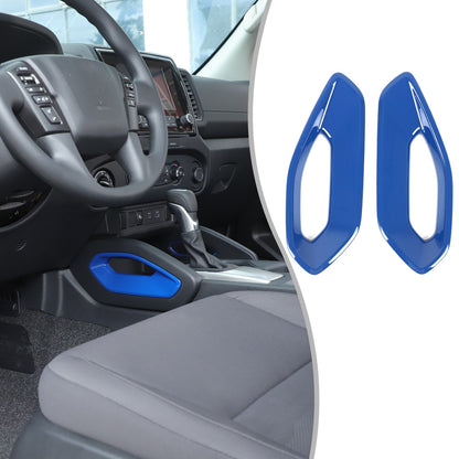 ABS Blue Center Console Side Armrest Frame Trim For Nissan Frontier 2022+ US 21