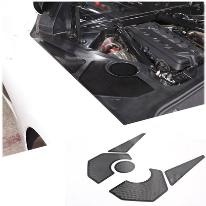 Engine Bay Side Black Stainless Steel Cover Plate Net For 20-26 Corvette C8 US 2