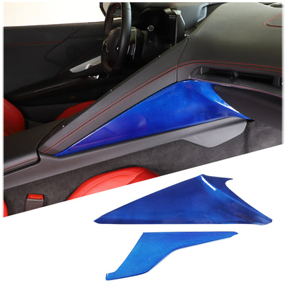 Blue Real Carbon Fiber Full Interior Set Decor Trim Kit for Corvette C8 20-25 - Variants 1-5 33