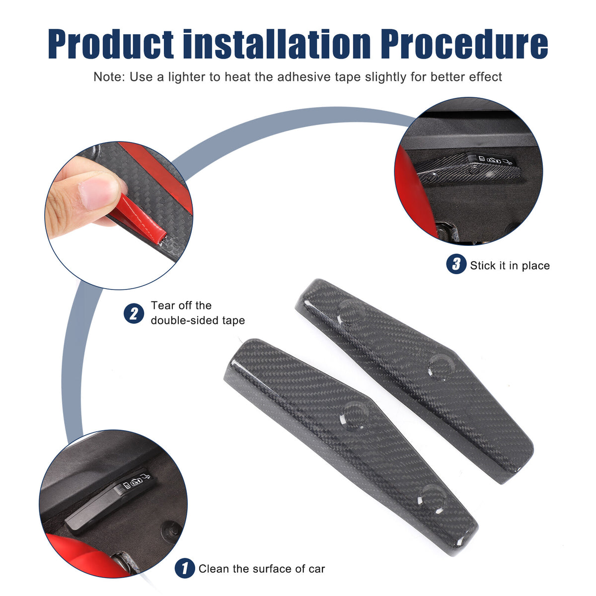 Real Dry Carbon Fiber Emergency Door Lock Switch Trim for Corvette C8 2020+ 24