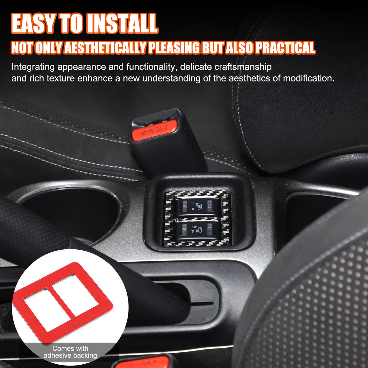 Soft Carbon Fiber Interior Center Console trim Sticker For Nissan Juke 2011-2019 141