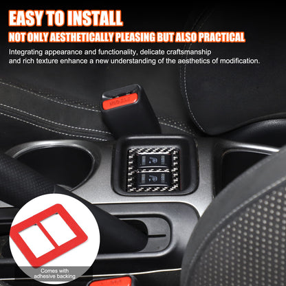Soft Carbon Fiber Interior Center Console trim Sticker For Nissan Juke 2011-2019 141