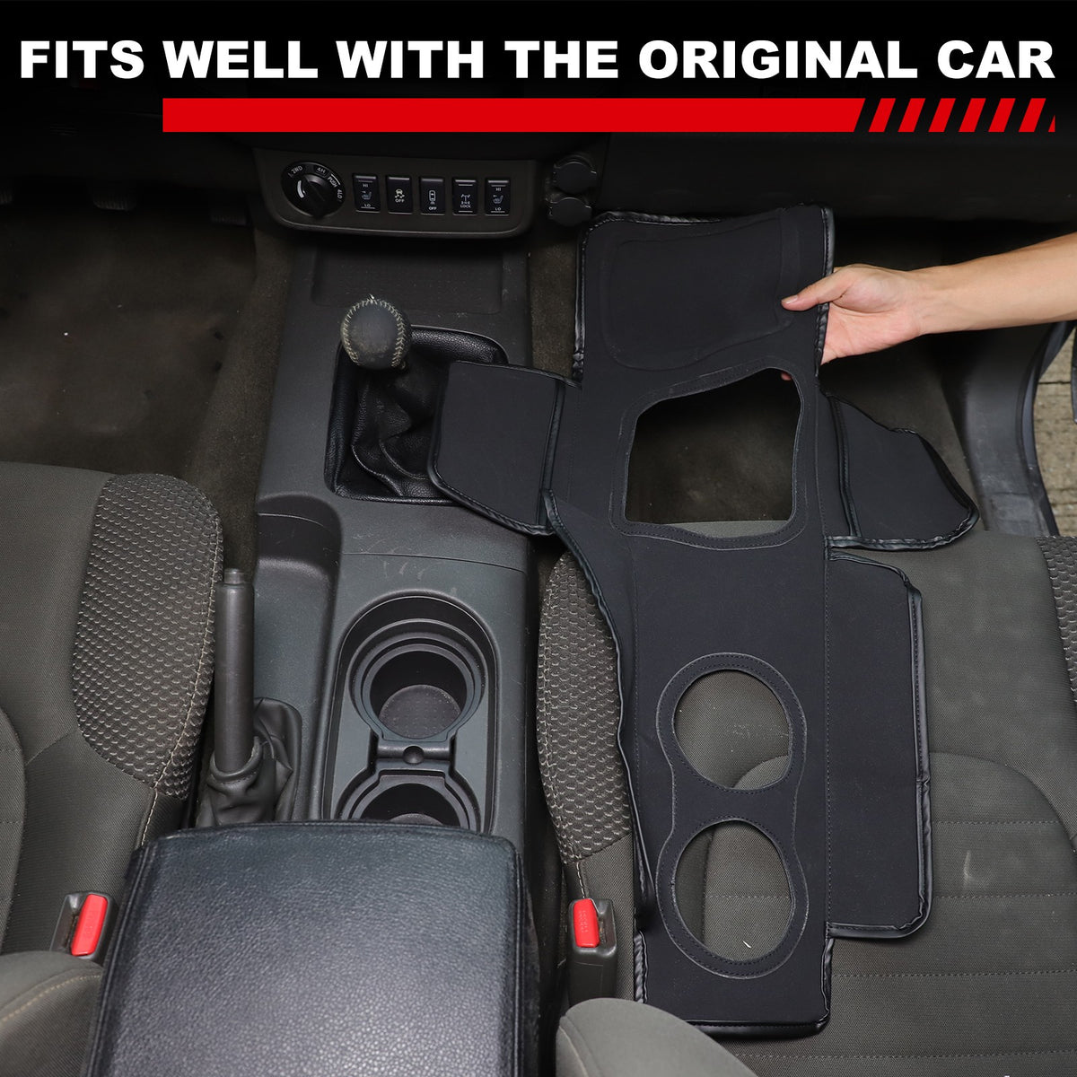 Suede Cloth Center Console Gear Shift Trim Cover For Nissan Frontier 2013-21 US 8