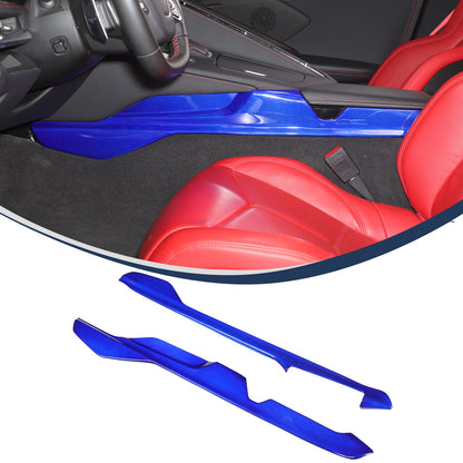 Blue Real Carbon Fiber Full Interior Set Decor Trim Kit for Corvette C8 20-25 - Variants 26-30 38