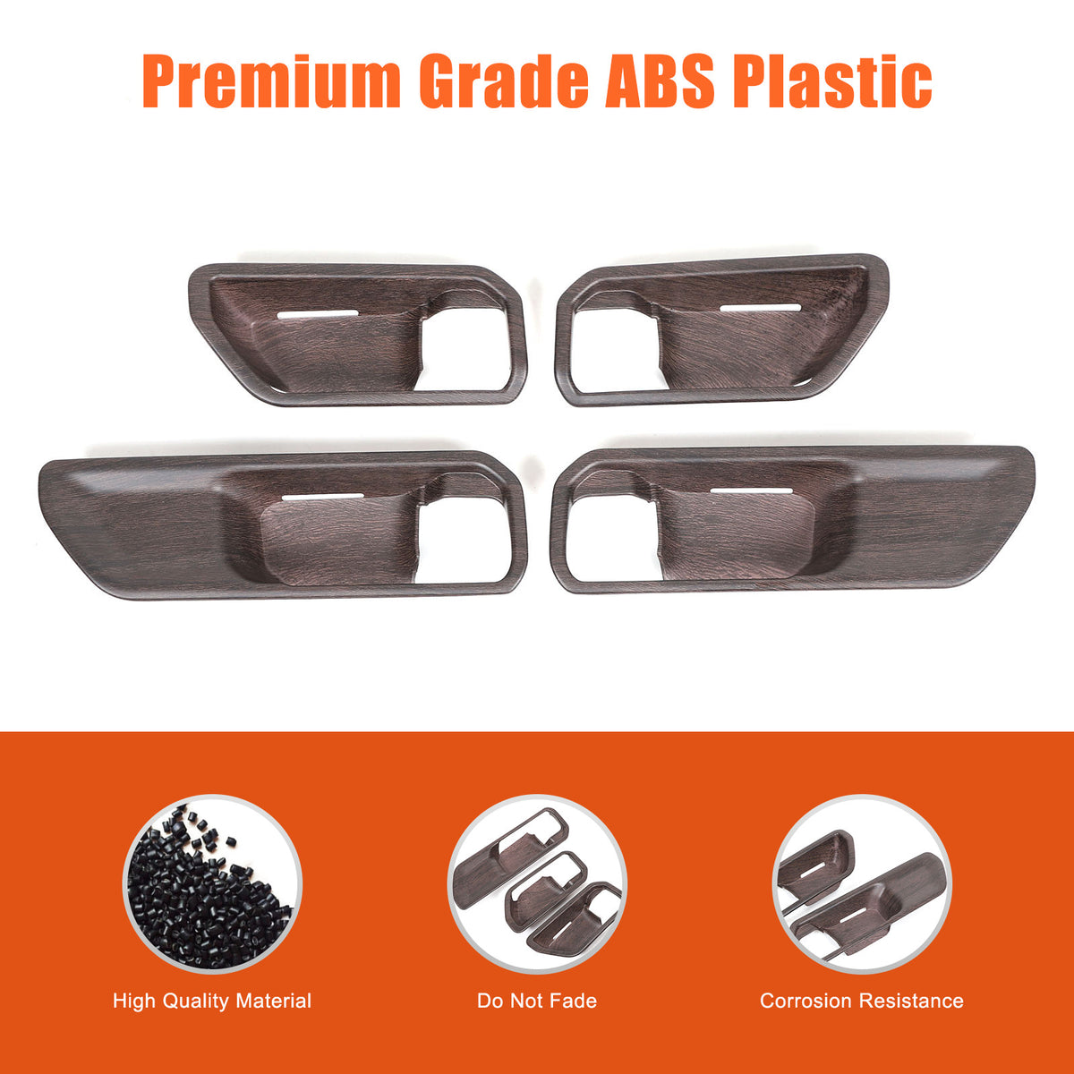 Grain Interior Door Handle Bowl Frame Trim For Toyota Land Cruiser LC250 24+ US 12