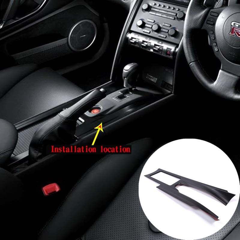 Matte Black Real Carbon Fiber Interior Trim Cover Kit For Nissan GTR R35 2008-16 2