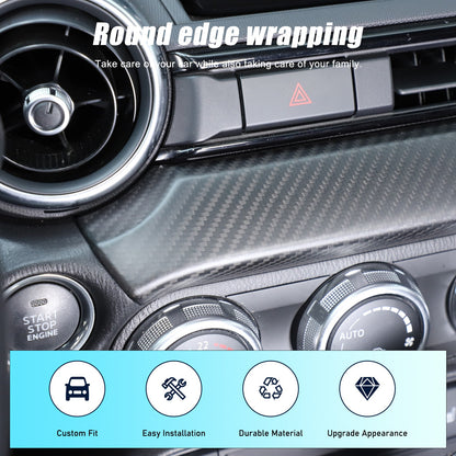 Matte Real Carbon Fiber Dashboard Center Trim Trim For Mazda MX-5 Miata 2016+ 9