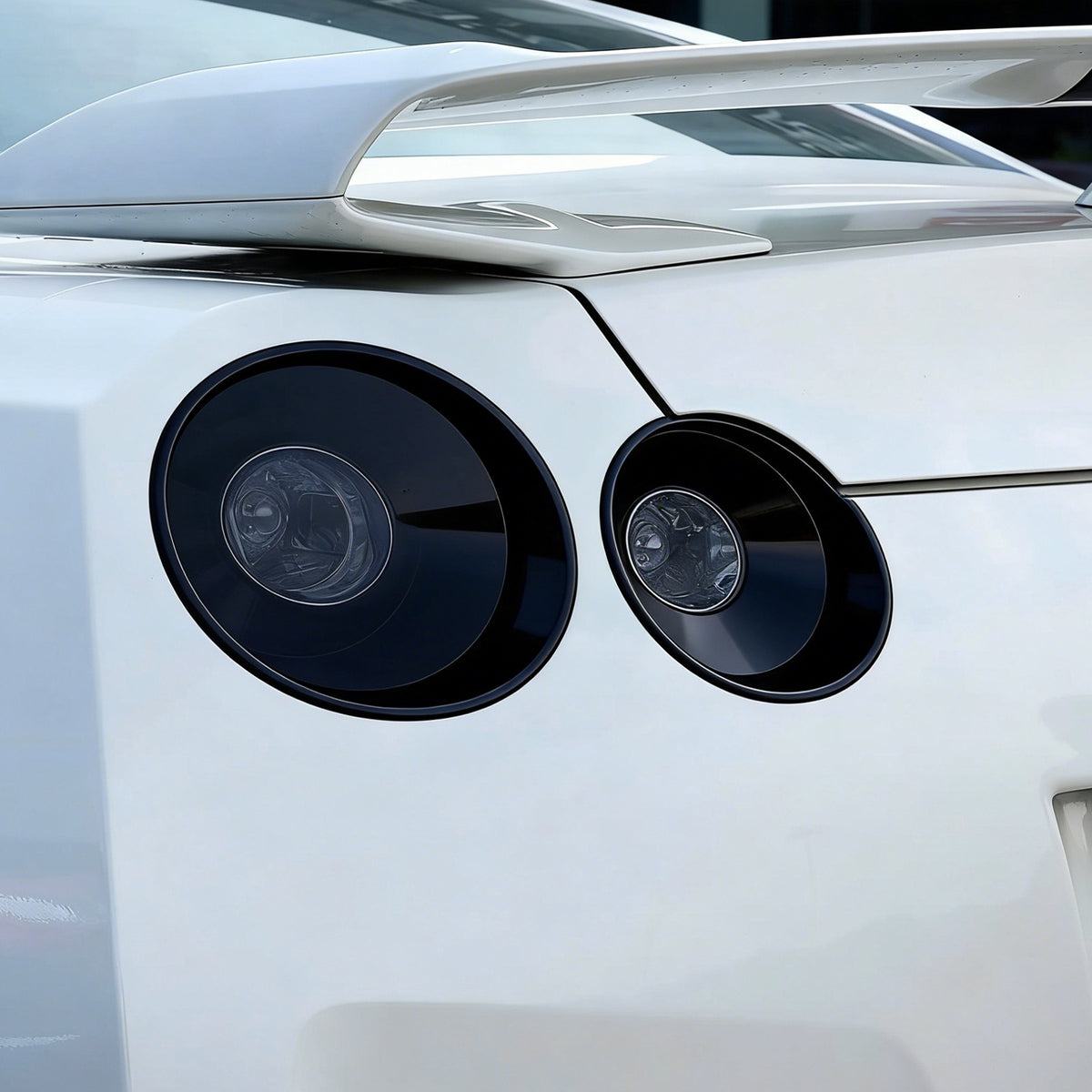 Smoke Black ABS Rear Tail Light Lamp Guard Trim Fit For Nissan GTR R35 2008-2016 10