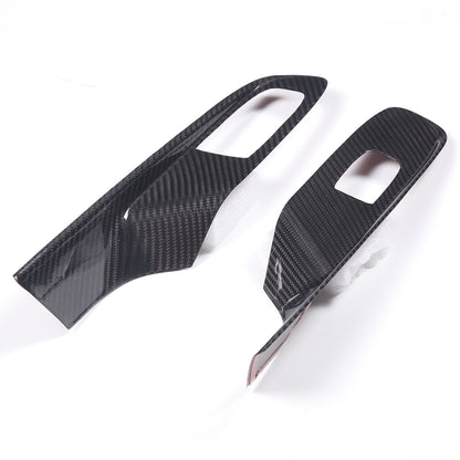 Real Carbon Fiber Window Lift Switch Panel Cover Trim For Corvette C8 Coupe 20+ 16