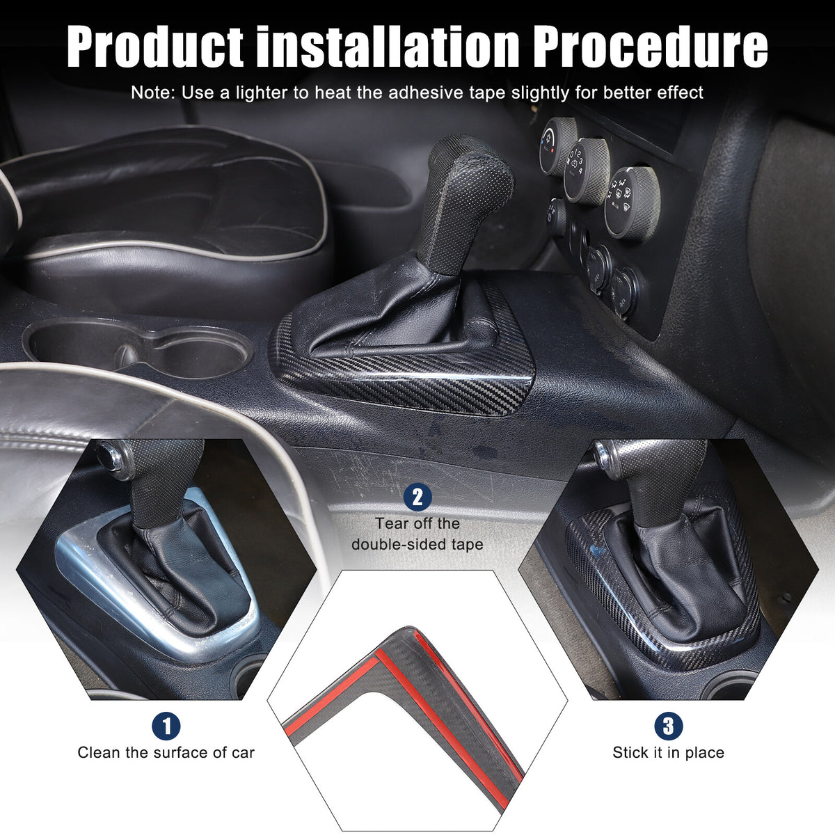 Real Carbon Fiber Center Console Gear Shift Panel Cover For Hummer H3 2005-2009 17