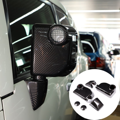 Carbon fiber ABS Door Handle & Rearview Mirror Trim Cover For FJ Cruiser 2007-21 11