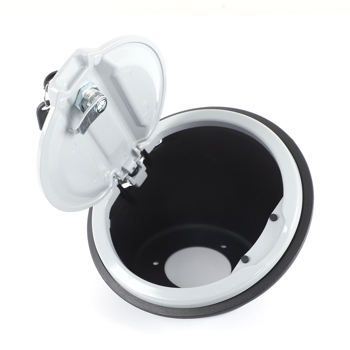 Silver Alloy Fuel Tank Cap Anti-theft Lock Cover Trim For Hummer H2 2003-2009 9