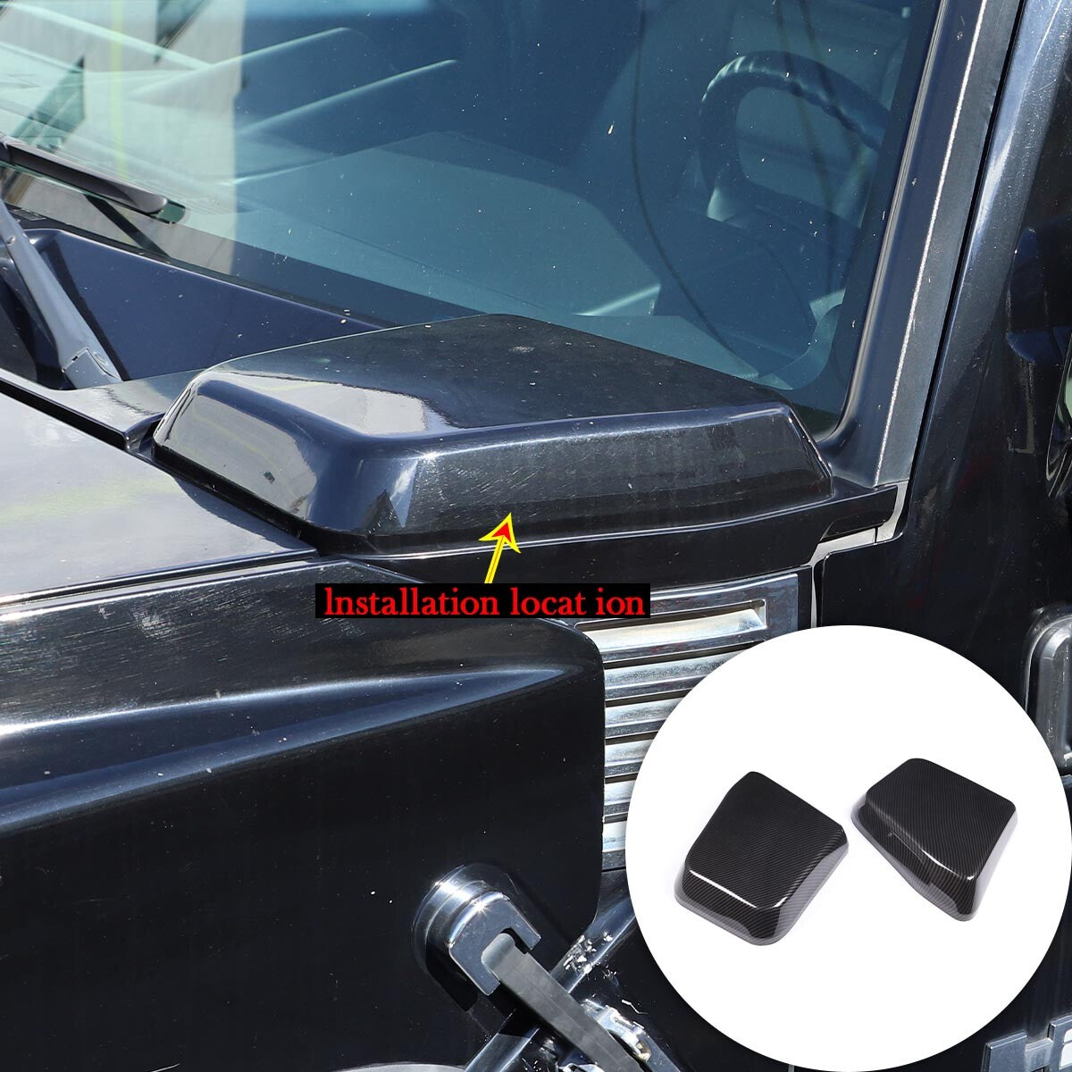 Carbon Style Front Hood Side Air Intake Vents Covers Trim For HUMMER H2 2003-09 2