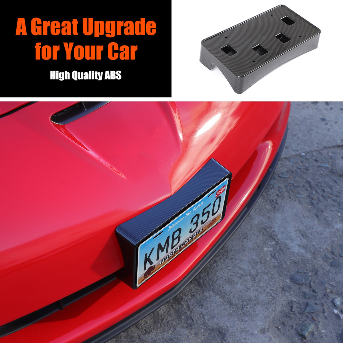 Carbon Fiber Front License Plate Bracket Holder For Corvette C6 05-13 US 15