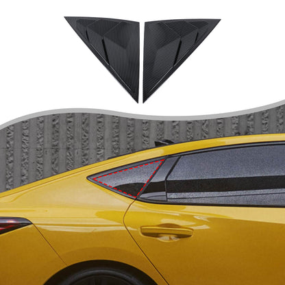 Carbon Fiber ABS Rear Quarter Window Louvers Trim For Acura Integra 2023-2024 13