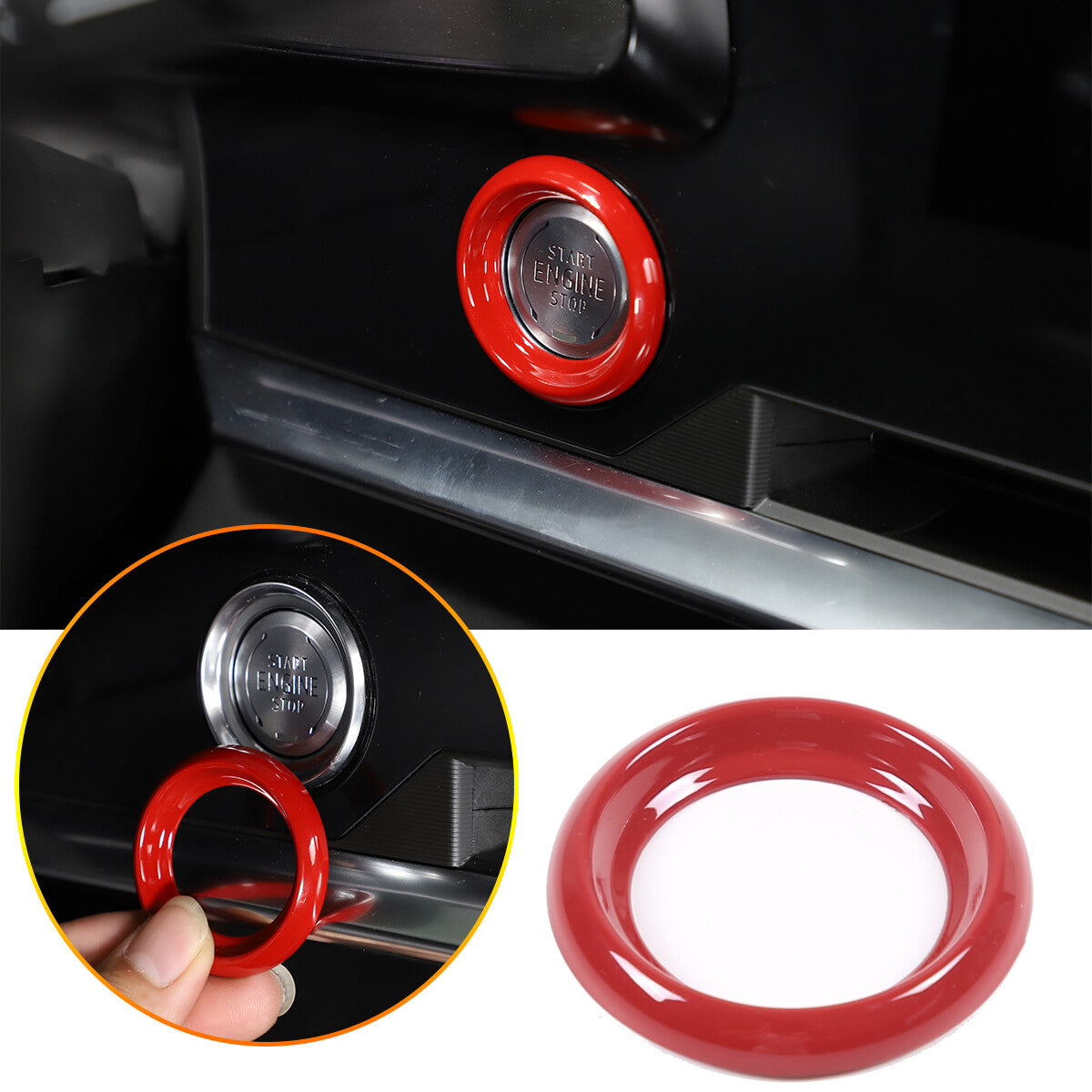 Red Full Interior Set Dash Panel Decor Cover Trim Kit For Corvette C8 2020-25 - Variants 1-5 51