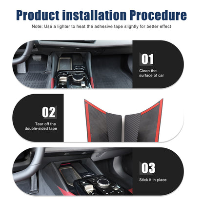 Matte Carbon Fiber Inner Console Side Panel Trim For BMW 5 Series G60 i5 2024+ 20