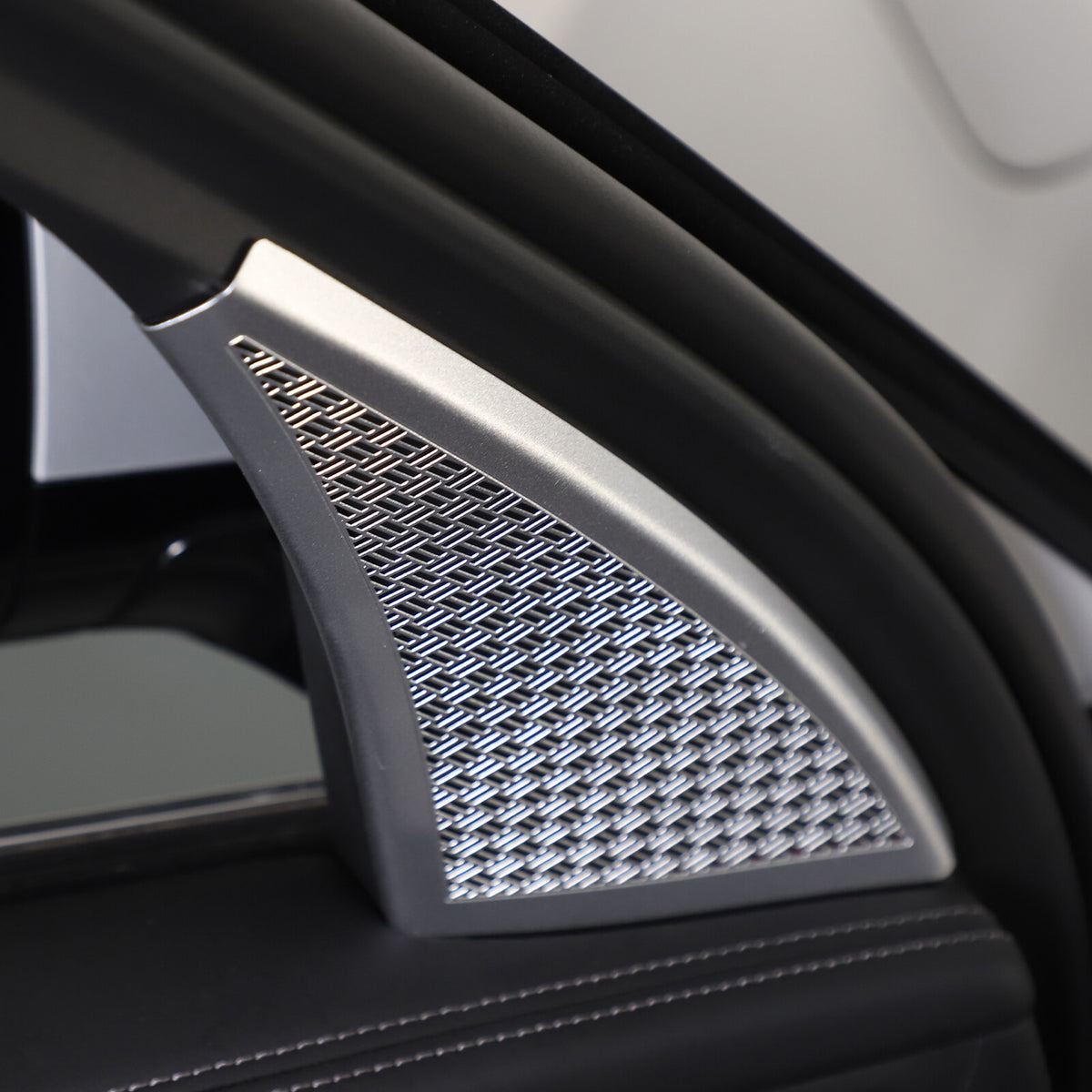 Silver Steel Front& Rear Door & Audio Speaker Tweeter Mesh Cover For BMW X1 23+ 20