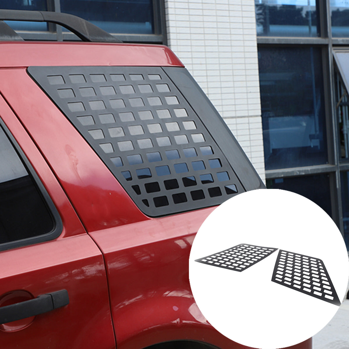 Alloy Tailgate side window honeycomb panel Trim For LR Freelander 2 LR2 07-15 2