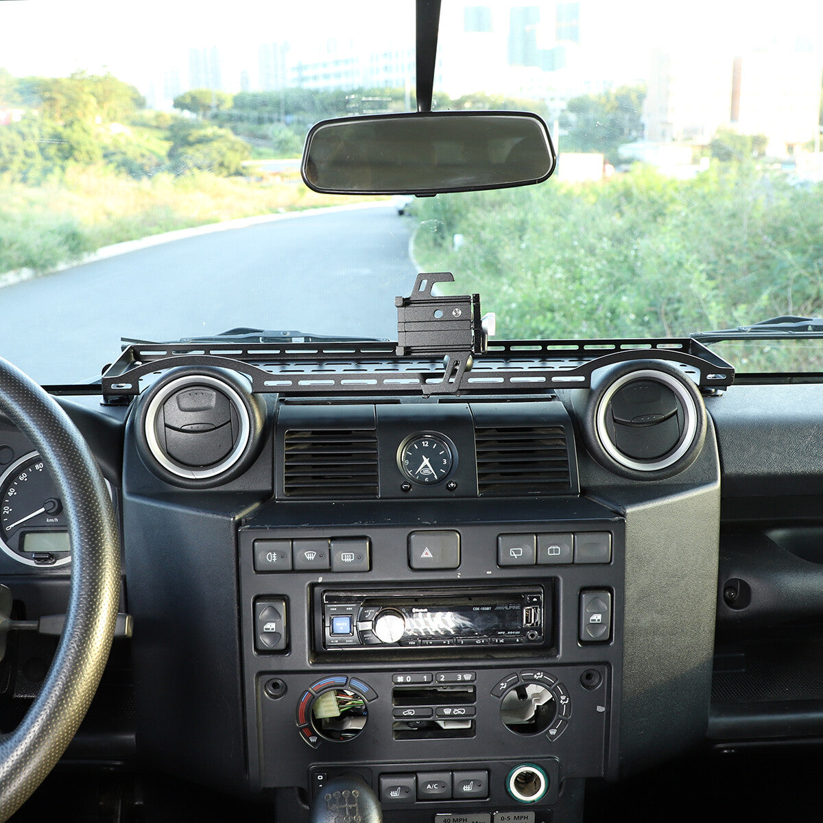 Front Dashboard Tray Storage Box with Phone holder For Land Rover Defender 04-19 5