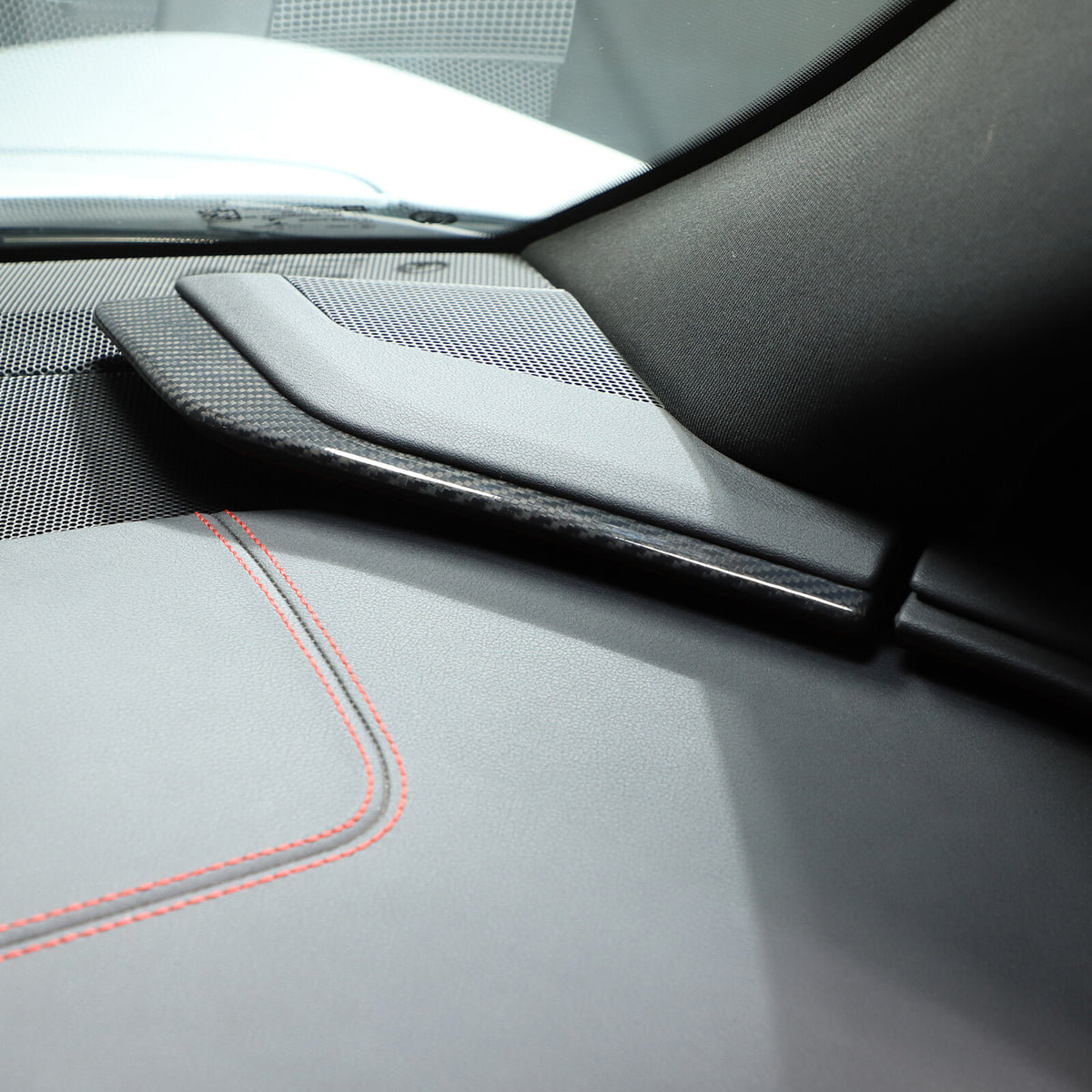 Real Carbon Fiber Center Side Window Dashboard Trim Kit For Corvette C8 20-26 13