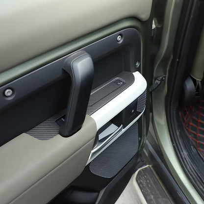 Red Carbon Fiber Window Lift Button Panel Cover Trim For LR Defender 110 20-24 16