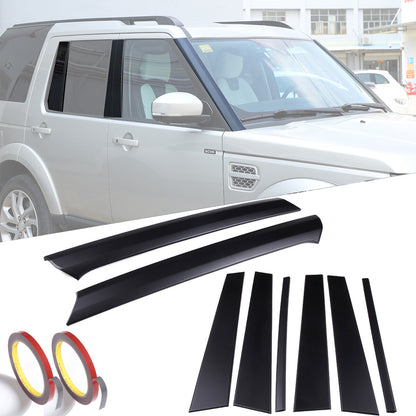 Matte Black A B Pillar Post Trim Set for Land Rover Discovery LR3 LR4 2010-16 1