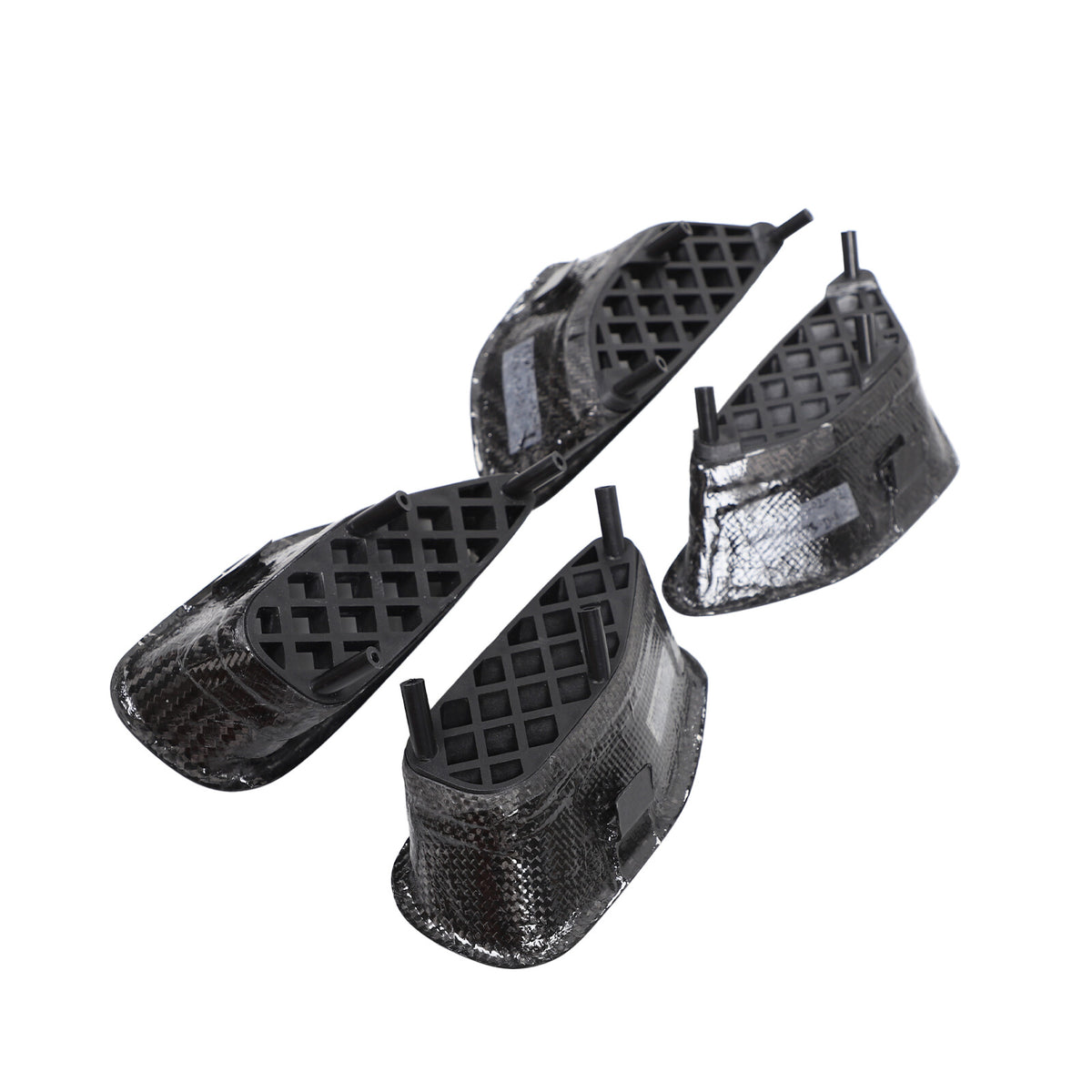 Real Dry Carbon Fiber Side Air Outlet Fender Trim For Corvette C6 ZR1 2009-2013 5