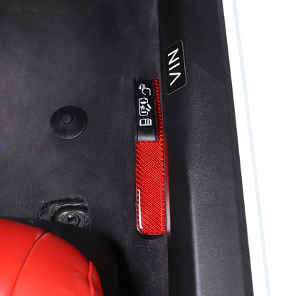 Red Soft Carbon Fiber Interior Decor Trim Kit Cover Set For Corvette C8 20-25 72