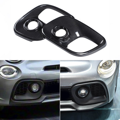 Real Carbon Fiber Front Fog Light Cover Trim For Fiat 500 Abarth 312 2017+ 20