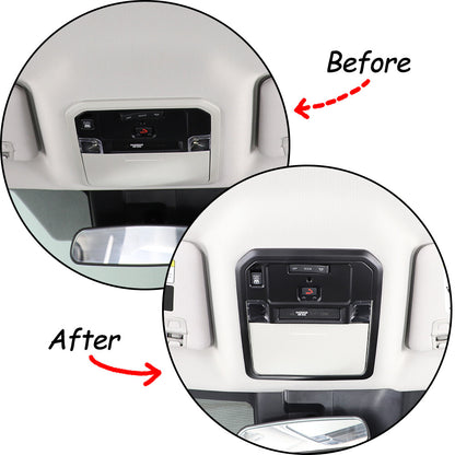 Matte Black Roof Reading Light Control Panel cover trim For Toyota Tundra 2022 12