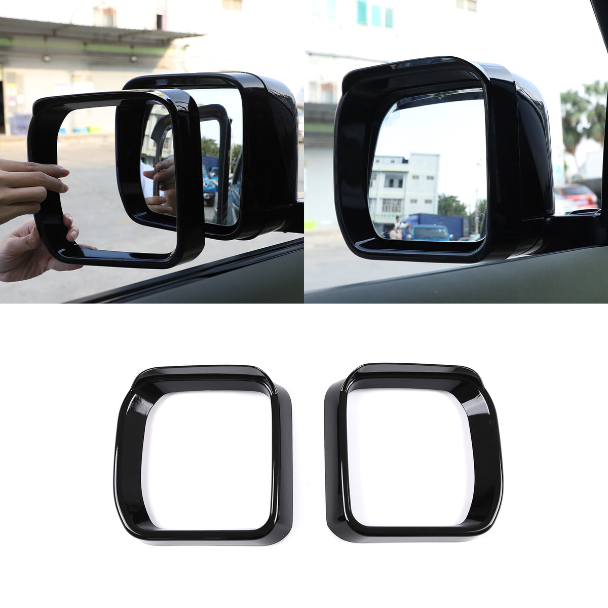 ABS Black Rear View Side Mirror Cover Trim For Land Rover Defender 2020-2022 3