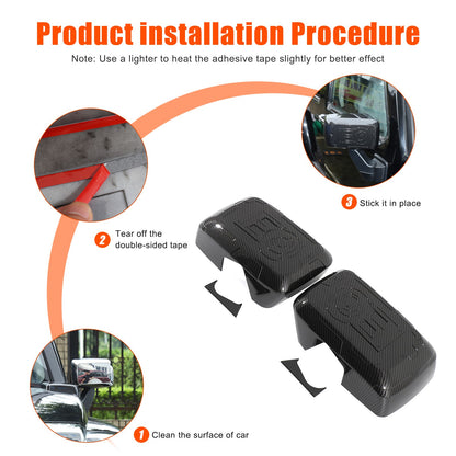 Mech ABS Carbon Fiber Outer Rearview Mirror Cover Trim For Hummer H3 2005-09 US 3