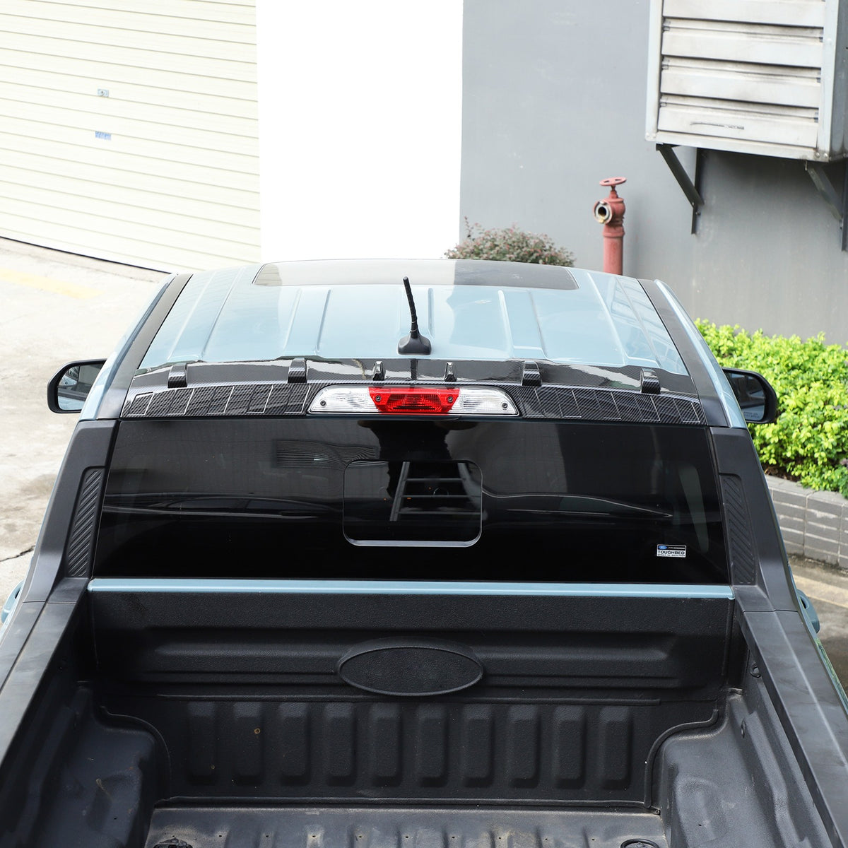 Carbon Fiber ABS Roof Rear Spoiler Trim Cover For Ford Maverick 2022+ 6