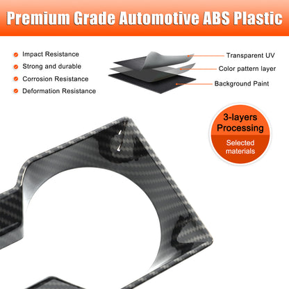 Carbon Fiber ABS Center Console Cup Holder Frame Trim for LR Defender L663 2025+ 5