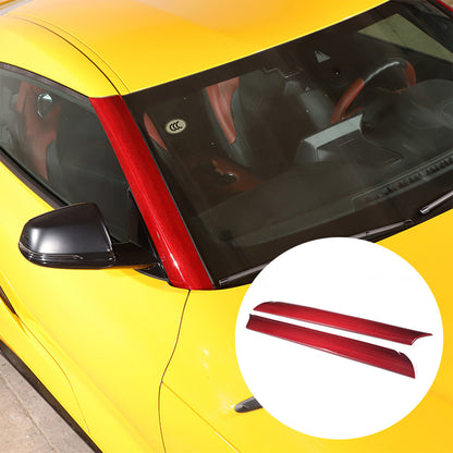 for Toyota GR Supra A90 19+ Red Carbon Fiber A pillar & Hood Air Vent Cover Trim 11